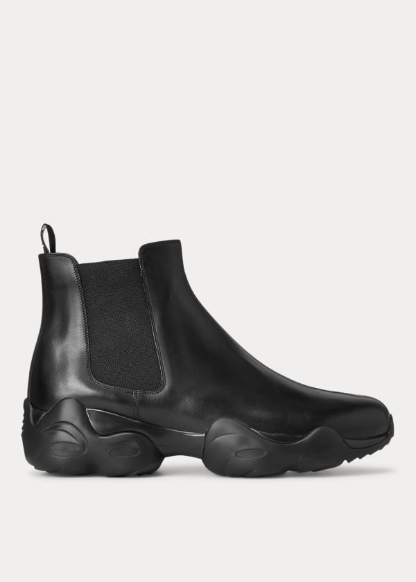 Botas Ralph Lauren Hombre Negros - Gradey Calfskin - VRLWU4597